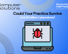 Title image including a computer with a bug on it, symbolizing a cyberattack.