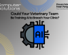 Title image. It includes the Computer Solutions logo, contact info, and tagline, along with the title of the article and an image of a gear and AI.