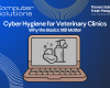 Title image. This includes Computer Solutions contact info and tagline. It also shows a computer with a bar of soap on it, symbolizing "cyber hygiene"